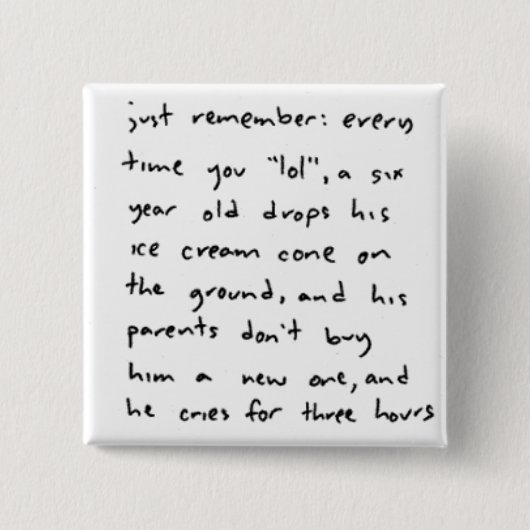 Jedes Mal wenn Button (Vorderseite)