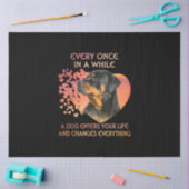 Jedes Mal, wenn der Hund in Ihr Leben eintritt Rot Seidenpapier (Basteln)