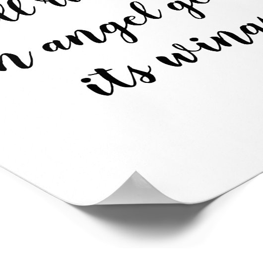 Jedes Mal, wenn ein Glockenläufer seinen Flügel ge Poster (Ecke)