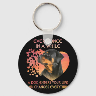 Jedes Mal, wenn Hund in Ihr Leben Rottweiler. Schlüsselanhänger