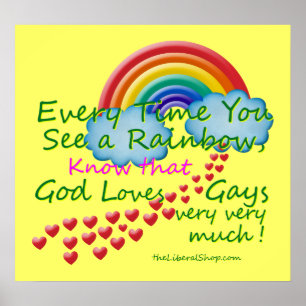 Jedes Mal wenn Sie ein Regenbogen-Plakat sehen Poster
