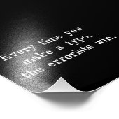 Jedes Mal, wenn Sie einen Typus machen, gewinnen d Fotodruck (Ecke)