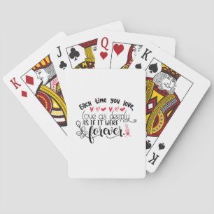 Jedes Mal, wenn Sie für immer Liebe haben, ein Ges Spielkarten
