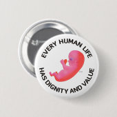 Jedes menschliche Leben Button (Vorne & Hinten)