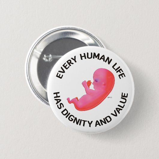 Jedes menschliche Leben Button (Vorne & Hinten)