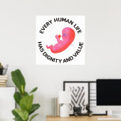 Jedes menschliche Leben Poster (Heimbüro)