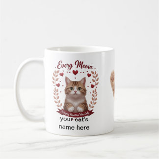 Jedes Miauen zählt – Süße Katzenliebhaber-Tasse Kaffeetasse