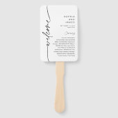 JEDES Minimalistische Hochzeitsprogramm (Set von 1 Fächer (Vorderseite)