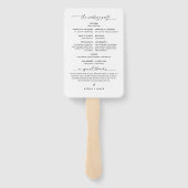 JEDES Minimalistische Hochzeitsprogramm (Set von 1 Fächer (Rückseite)