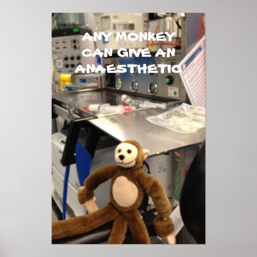 JEDES MONKEY KANN EINE ANESTHETIK GEBEN POSTER (Vorne)