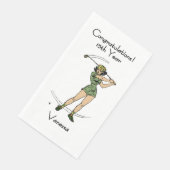 Jedes Party Custom Personal Lady Golfer Serviette (Ecke)
