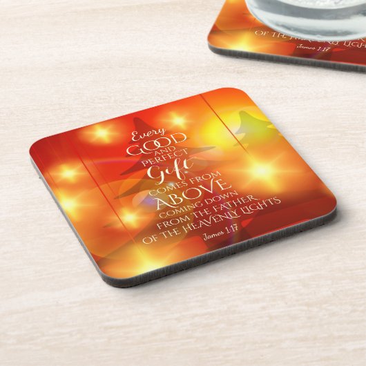 Jedes perfekte Geschenk kommt von oben, Weihnachte Getränkeuntersetzer (Linke Seite)