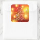 Jedes perfekte Geschenk kommt von oben, Weihnachte Quadratischer Aufkleber (Tasche)