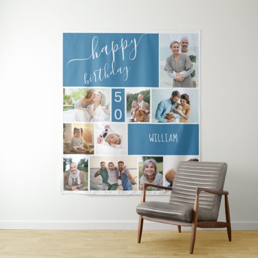 Jedes Personalisierte Foto Collage Wandteppich (Beispiel)