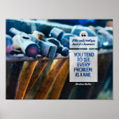 Jedes Problem als Nagel Poster (Vorne)