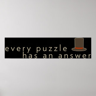 jedes Puzzle hat eine Antwort Professor Layton Poster