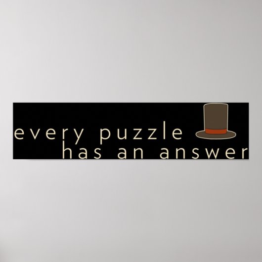 jedes Puzzle hat eine Antwort Professor Layton Poster (Vorne)