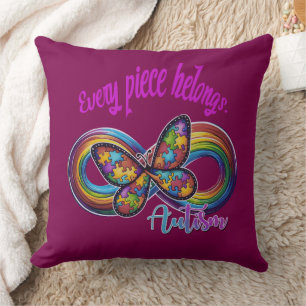 "Jedes Stück gehört - Autismus Puzzle Pillow" Kissen