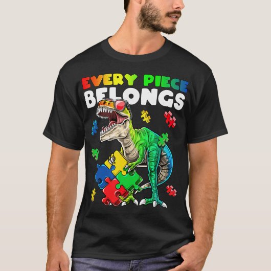 Jedes Stück gehört Dinosaur Autism Awareness Puzz T-Shirt (Vorderseite)