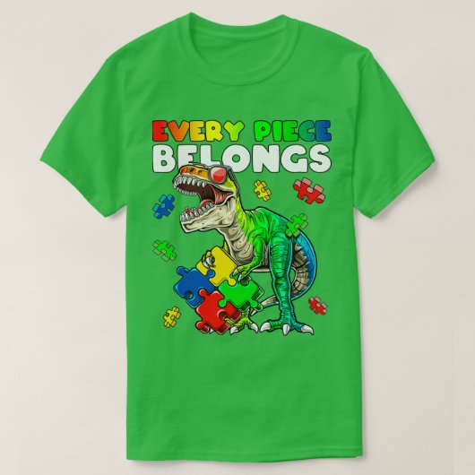Jedes Stück gehört Dinosaur Autism Awareness Puzz T-Shirt (Design vorne)
