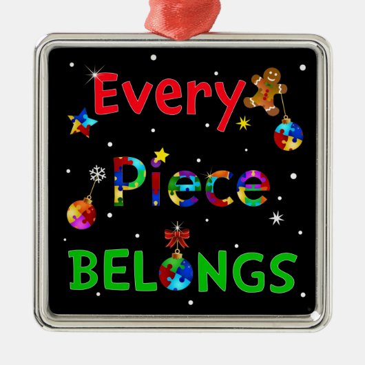 Jedes Stück gehört zu Weihnachten Ornament Aus Metall (Vorne)