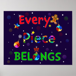 Jedes Stück gehört zu Weihnachten Poster