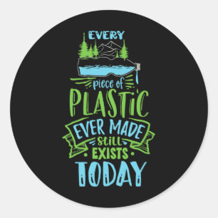 Jedes Stück Plastik, das je noch hergestellt wurde Runder Aufkleber