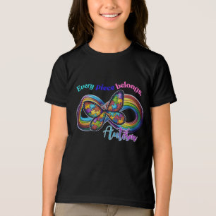 Jedes Stück strahlt – Autismusschmetterling-Top Tri-Blend Shirt