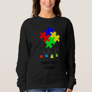 Jedes Stück zählt Aufmerksamkeit für Autismus Sweatshirt