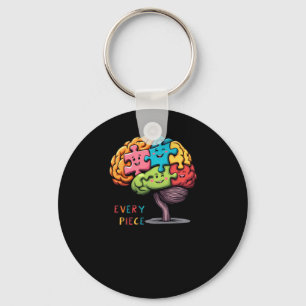 Jedes Stück zählt - farbenfrohe Puzzle Brain Illus Schlüsselanhänger