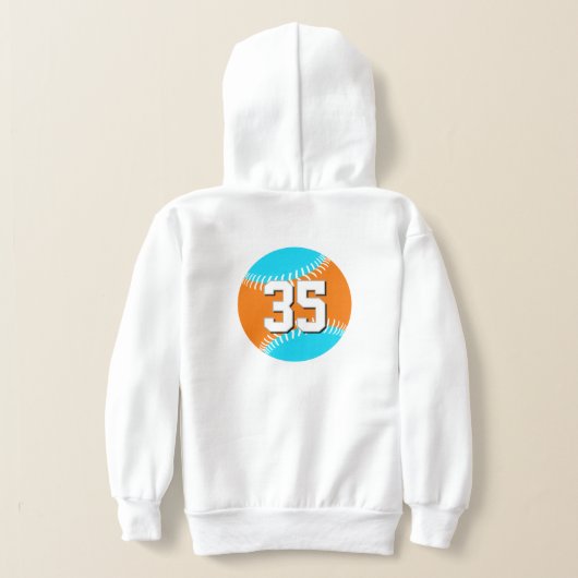 JEDES Team Trikot mit Rückennummer Softball Baseba Hoodie (AblageHinten)