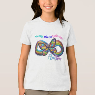 Jedes Teil strahlt – Autismusschmetterling-TEE Tri-Blend Shirt