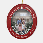 Jedes Text-2-Foto wir überlebt Quarantäne Funny Re Keramik Ornament (Links)