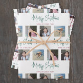 Jedes Text Foto Collage Moderne Skripte Weihnachte Geschenkpapier Set