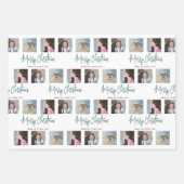 Jedes Text Foto Collage Moderne Skripte Weihnachte Geschenkpapier Set (Vorderseite)