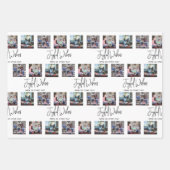 Jedes Text Foto Collage Schwarz-Weiß Weihnachten Geschenkpapier Set (Vorderseite 2)
