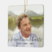 Jedes Text-Memorial 2 Foto Einfaches Schwarzes Skr Keramikornament (Links)