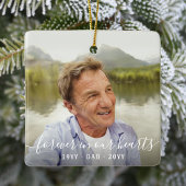 Jedes Text-Memorial 2 Foto Einfaches Weißes Skript Keramikornament