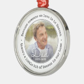 Jedes Text-Memorial-Foto Jemand im Himmel Einfach Ornament Aus Metall (Links)