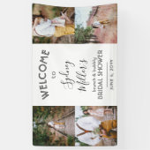 Jedes Thema Brautparty Elegante 4 Foto Willkommen Banner (Vertikal)
