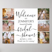 Jedes Thema Brautparty willkommen 6 Foto Collage Poster (Vorne)