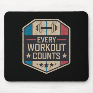 Jedes Training zählt Lustige Gym-Sprüche Motiviert Mousepad