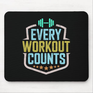 Jedes Training zählt Lustige Gym-Sprüche Motiviert Mousepad