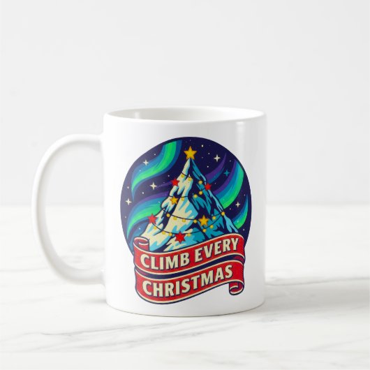 Jedes Weihnachtsgebirgsdesign klettern Kaffeetasse (Links)