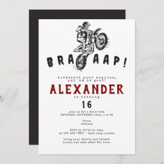 Jedes zeitliche Motocross Dirt Bike Supercross Geb Einladung