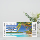 JEDES Ziel DIY Foto Boarding passieren Reise Einladung (Stehend Vorderseite)