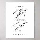 JEDLEIGEN schnuppern und sitzen beim Hochzeitszeic Poster (Vorne)