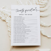 JEDLEIGH 20 Fragen zum Bride Game Einladung