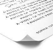 JEDLEIGH Action Wedding I Spy Sign Poster (Ecke)