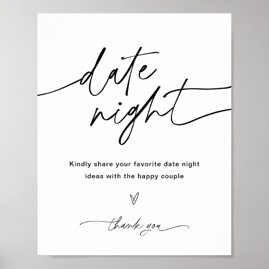 JEDLEIGH Date Night Ideas Unterschreiben Poster (Vorne)